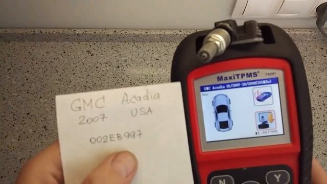 Программирование нового датчика давления шин TPMS