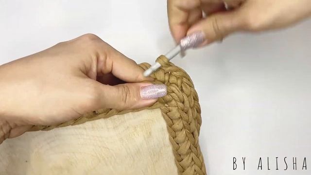 ?КАК СВЯЗАТЬ КРЫШКУ ДЛЯ КОРЗИНКИ??КВАДРАТНАЯ КОРЗИНКА ИЗ ТРИКОТАЖНОЙ ПРЯЖИ С КРЫШКОЙ?BY ALISHA