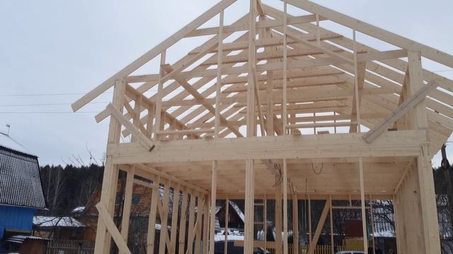 Силовой каркас дома в СНТ Рассвет