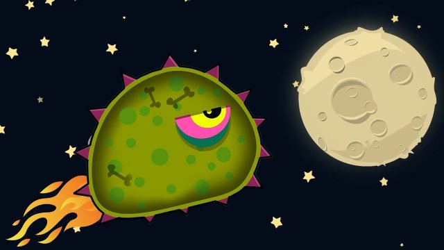 Суровый ЛИЗУН ГЛАЗАСТИК съедает все в РАКЕТЕ и КОСМОСЕ! Игра Mutant Blobs Attack с ПАПУЛЕЙ