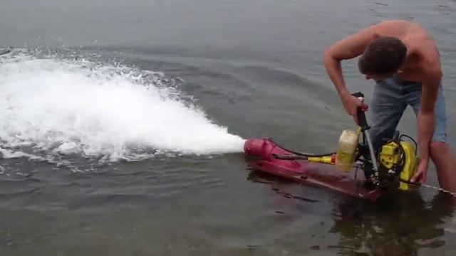 Самодельный водомет  для jet surf. Серф доска с мотором