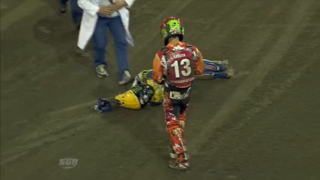 Спидвей Гран При Польша падение Артема Лагуты