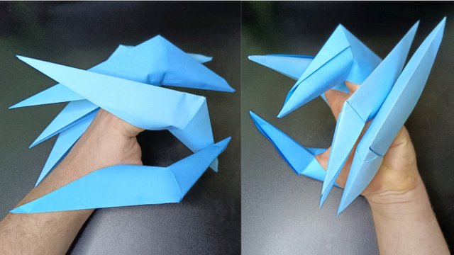 как сделать из бумаги когти (оригами когти)