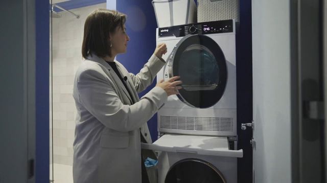 Техника Korting в ванной. Стиральная машина с паром KWM 58LS1297 и сушильная машина KD 60L97