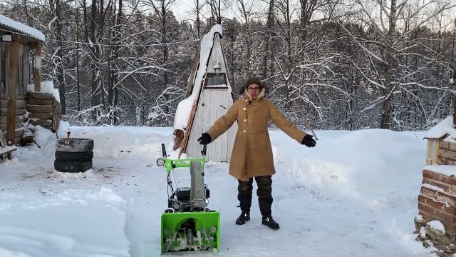 Тест снегоуборщика в -35°. REDVERG RD-SB56/7E с элеткрозапуском