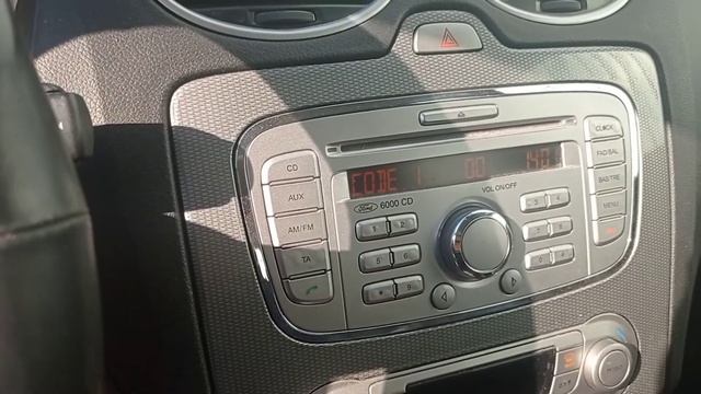 Разблокировка магнитолы Ford focus 2.Модель 6000 CD.V -код.
