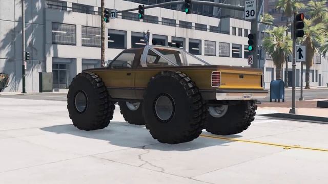 Тачки против боллардов #7 – BeamNG.Drive