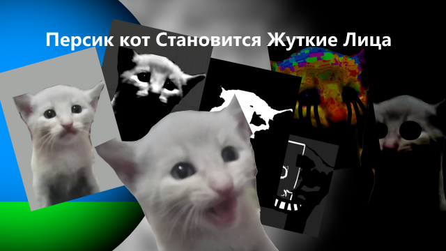 Персик кот Становится Жуткие Лица