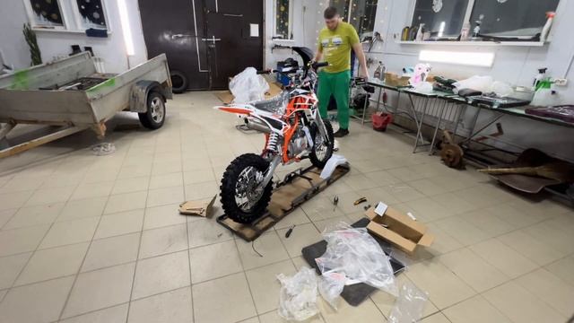 Сборка питбайка Kayo 125 из коробки