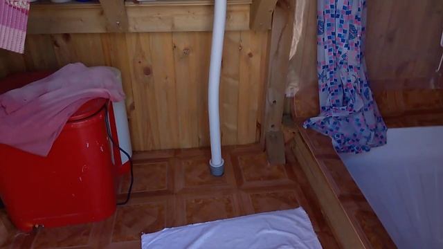 Деревянный душ на даче своими руками