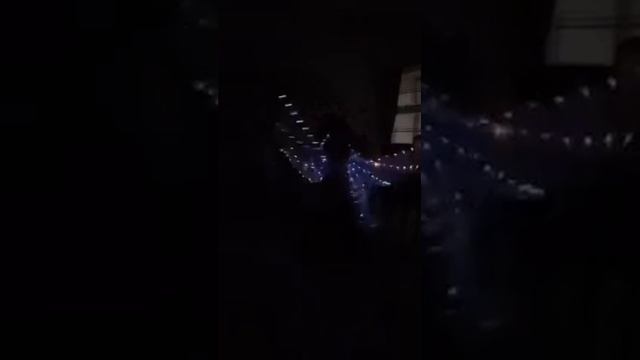 Танец живота со светодиодными крыльями