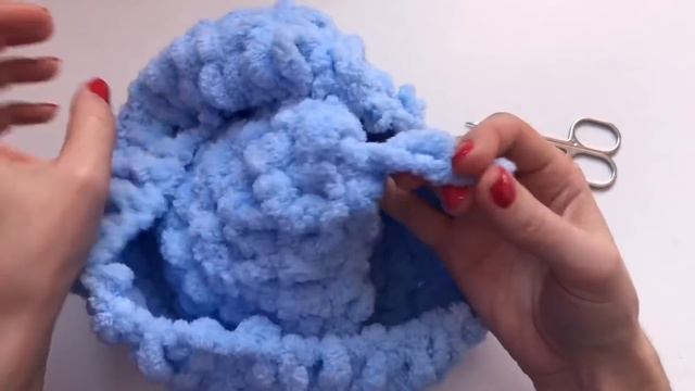 Шапка из Alize puffy Ализе пуффи / Шапка из пряжи с петлями / Шапка своими руками из пряжи
