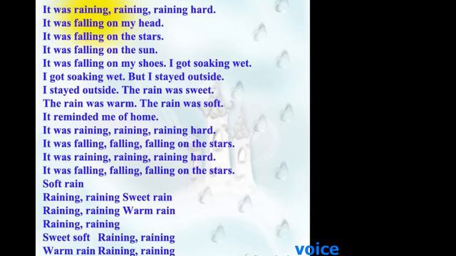 Jazz chant Rain