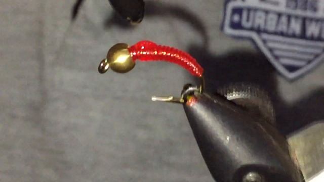 Мушка на окуня для зимней рыбалки без монтажной нити!