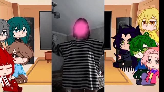 ?|Реакция 13 карт на т/ишку|? ?|Gacha club|??|есть шип[Зонтик/ т/и]|?
