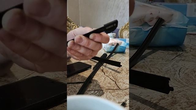 Замена резинки на бескаркасных дворниках бош
