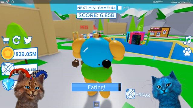 Очень ТОЛСТЫЙ КОТ в роблокс / Симулятор Толстяка roblox котёнок лайк и котик игроман