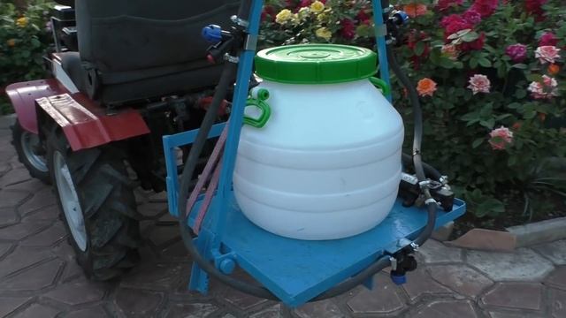 Самодельный опрыскиватель .Устройство .Минитрактор из мотоблока .