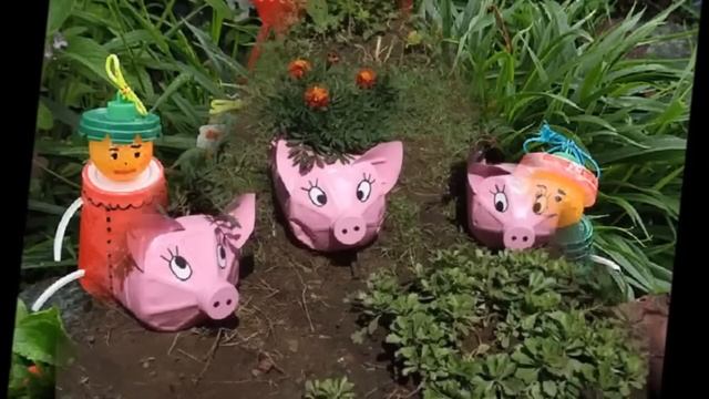 Поделки из пластиковых бутылок которые могут украсить не только ваш сад