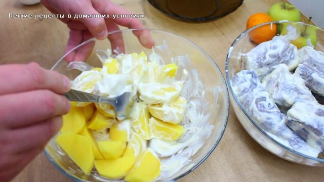 Минтай в духовке с картошкой