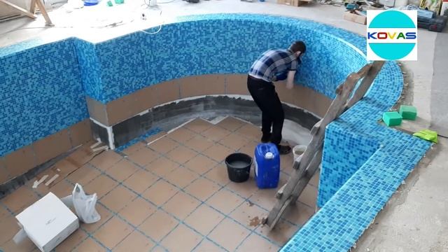 Технология Отделки Бассейна мозаикой. Отделка чаши бетонного Бассейна мозаикой своими руками!