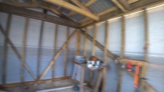 Каркасный Гараж 6х4 своими руками часть 2