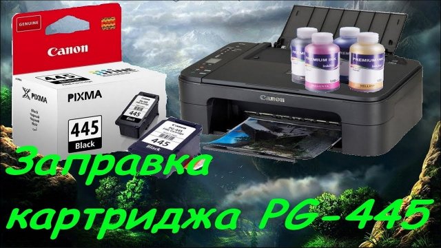 Как заправить картридж PG-445.