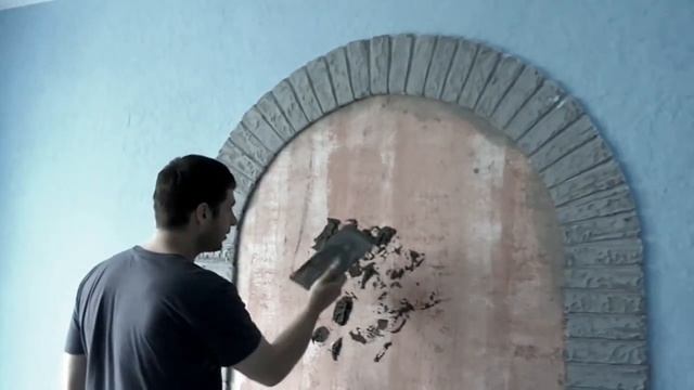 Декоративная штукатурка из плиточного клея