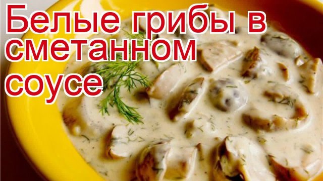 Рецепты из Грибов белых - как приготовить грибы пошаговый рецепт - Белые грибы в сметанном соусе