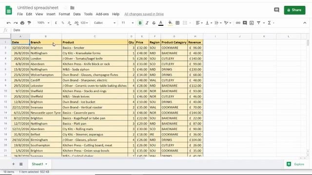 How to Simultaneously Freeze Row and Columns in Google Sheets