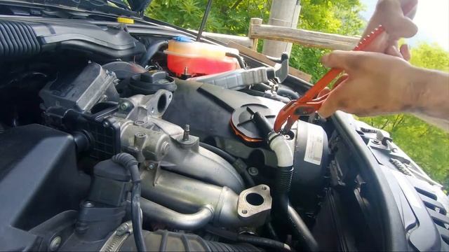 Чистка клапана вентеляции картерных газов, замена топливного фильтра на Audi A4 B7 1.9 tdi