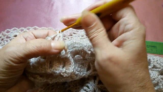 Красивая кайма для шали!МК для начинающих.Beautiful edging for the shawl!MK for beginners.