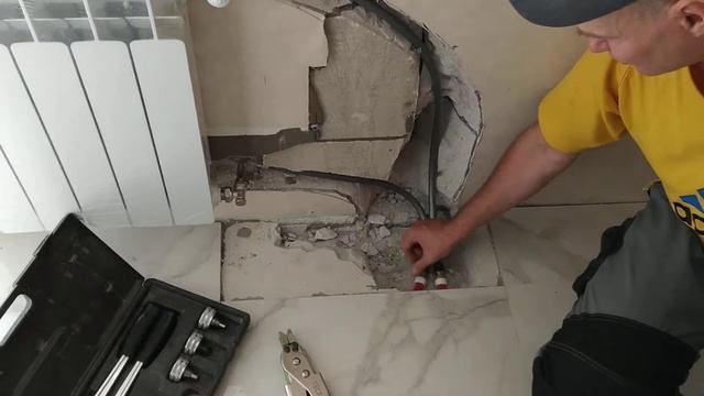 Замена радиатора с подключением из стены