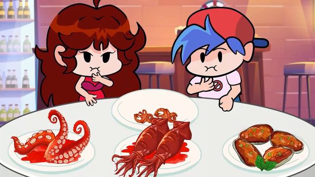 MUKBANG vs FRIDAY NIGHT FUNKIN' DAILY EATING CHALLENGES - FNF ANIMATION MUKBANG