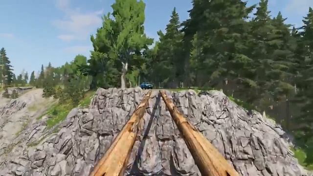 Тачки против бревенчатых мостов - BeamNG Drive