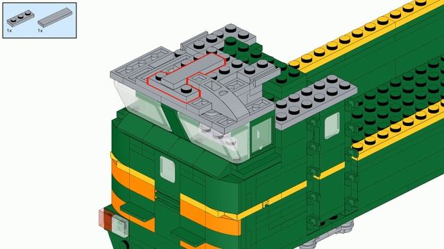 Тепловоз 2тэ116 (версия 2) из ЛЕГО (инструкция по сборке)