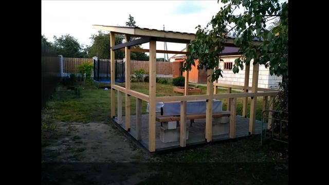 Беседка  своими руками из деревянного бруса 4х3 метра