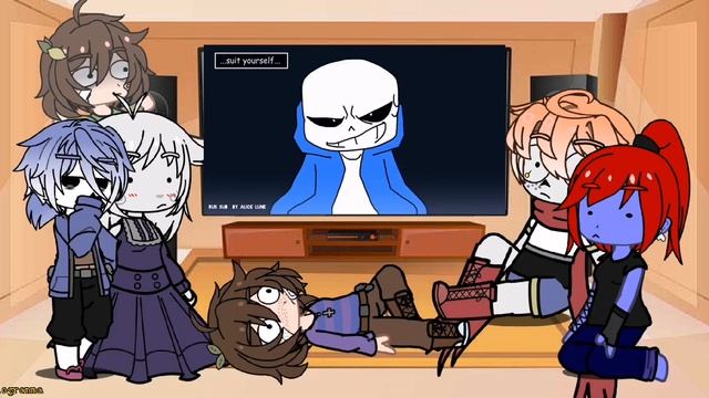 Персонажи из Undertale реагируют на "Санс VS Джевил"