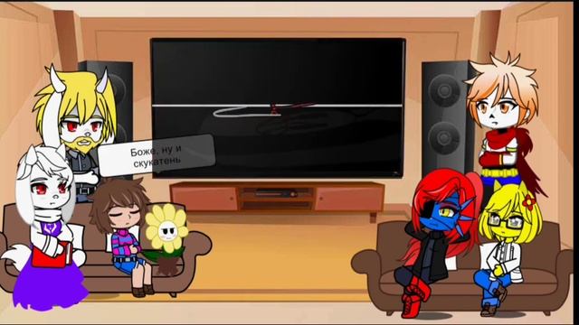 Реакция||Aндертейл||на||Ultratale|| и ||Nightmare sans vs Chara||