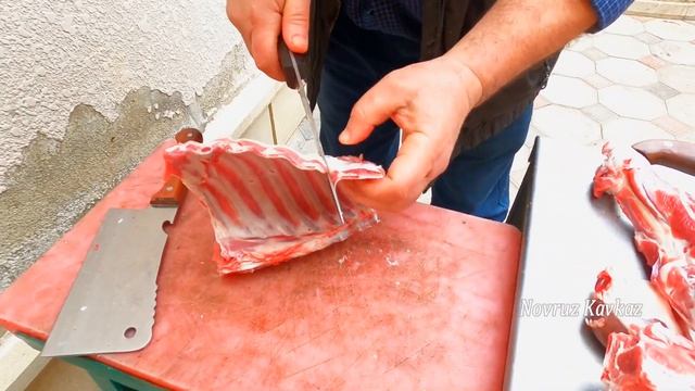 Разделка баранины для шашлыка !!! Как Приготовить Шашлык Из Баранины . Азербайджанский шашлык !!!