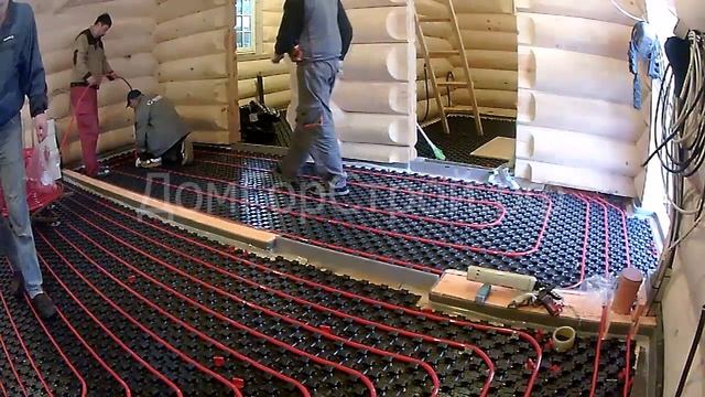 Монтаж водяного теплого пола Rehau