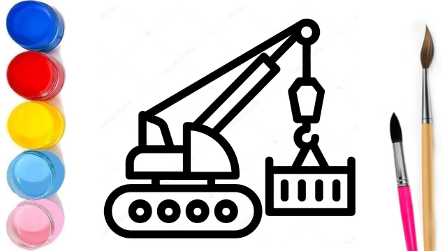 Как Нарисовать подьемный Кран для Детей