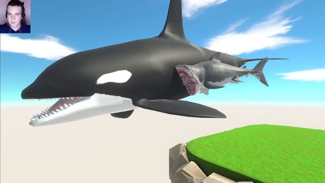 Гигантская Касатка против Мегалодона _ Кто сильнее Animal Revolt Battle Simulato