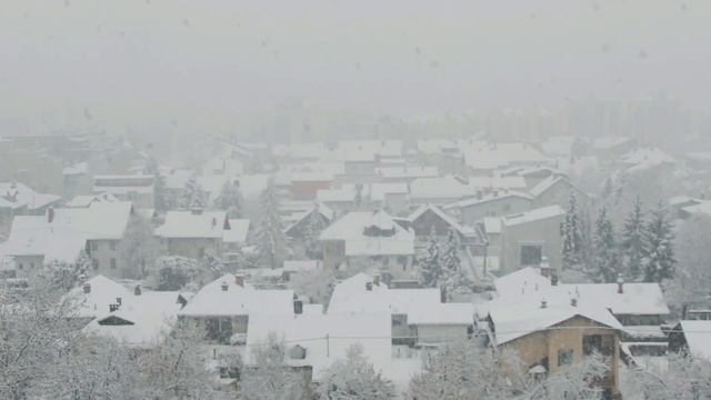 Снегопад в горной деревне.Шелест падающего снега,шум северного ветра.Звуки зимы для отдыха,медитаци