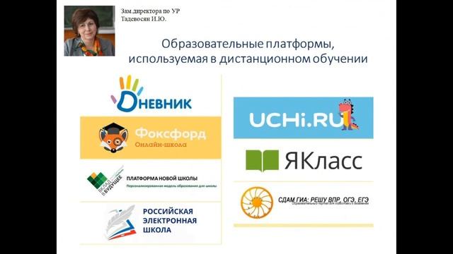Образовательные платформы для реализации дистанционного обучения