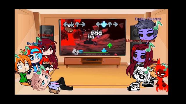 Реакция FNF на Tricky. Gacha Club.