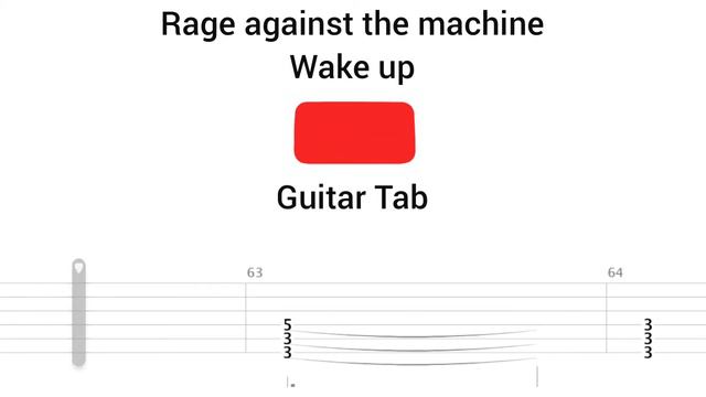 Guitar Tutorial RAGE AGAINST THE MACHINE - WAKE UP | Guitar Tabs