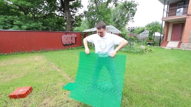 Модульное покрытие ERFOLG | Cборка монтаж укладка на траву