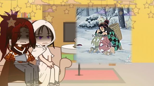 Past Kamado family react to Tanjiro《Kie Kamado and Tanjuro gacha reacts》Demon Slayer♡