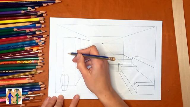 Как нарисовать комнату. Онлайн-школа рисования "Малевашки"